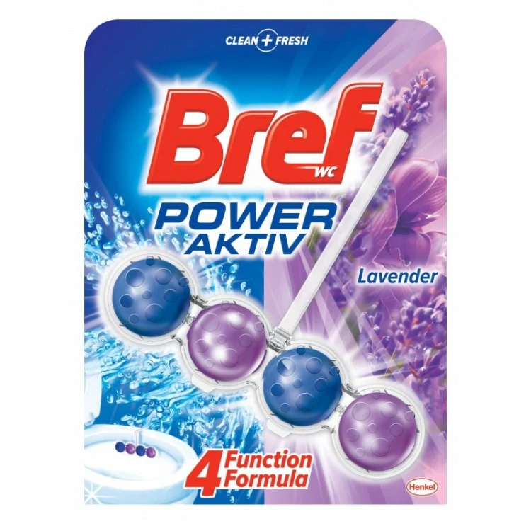Bref WC Blok Power Aktiv 50g Levandula