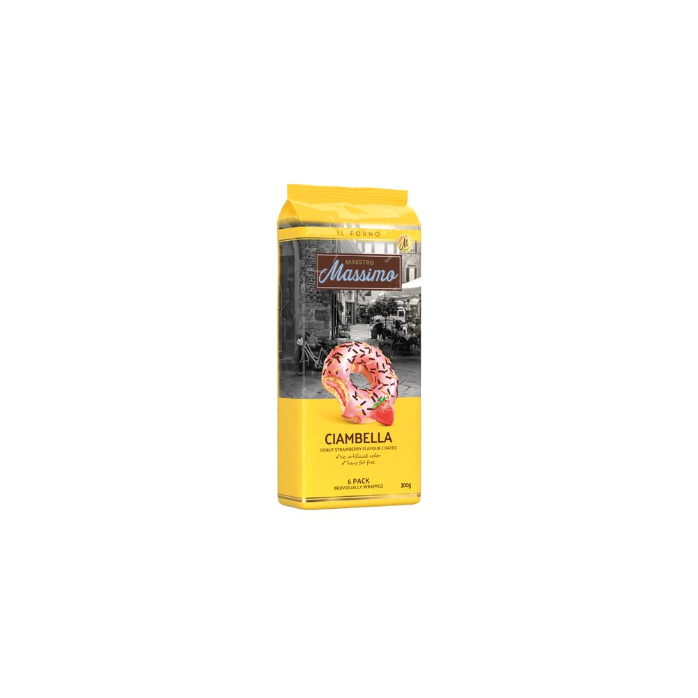 Massimo Donut jahodové 6x40g