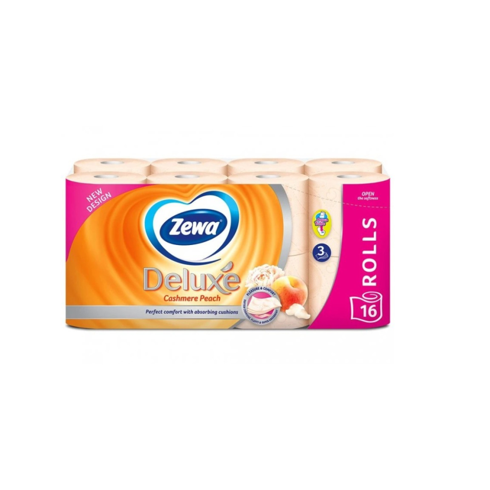 Zewa toaletný papier Deluxe 3vrst./16ks Peach