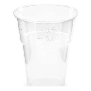 Pohár plastové 500ml priehľadný/ 12ks ECO