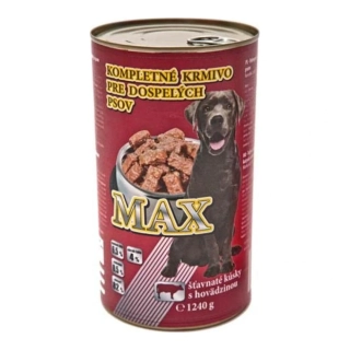 Max konzerva pre psov 1240g hovädzia