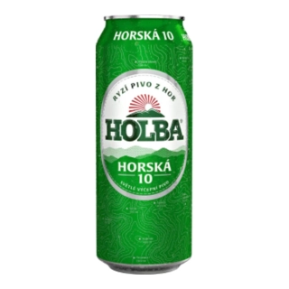 HOLBA Horská 10  svetlé pivo v plech. 4,2% 0,5L