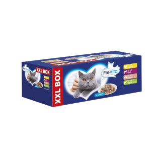 PreVital kapsička pre mačky giga box 48x100g (mäso, ryba)