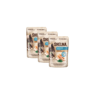 Shelma kapsička pre mačky 12x85g (kur-hov, los-tres)