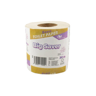 Toaletný papier Big Saver Basic 30m 1vrstv. (1ks)