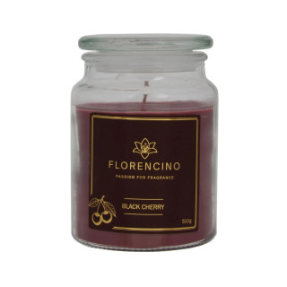 Florencino vonná sviečka v skle 510g Black Cherry