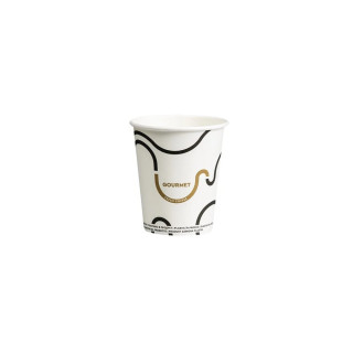 HP Biely jednostenný papierový pohár Gourmet 250ml/50ks